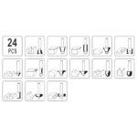 YT-6801Set of 24PCS Wood Burr (YATO) - Image 2