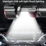 Waterproof Multifunction Laser LED Tactical Flashlight RL-2210 With 1Km Range And Long Lasting Backup Torch With Power Bank 8800mAh Rechargeable Cell Included(TG) - Image 3